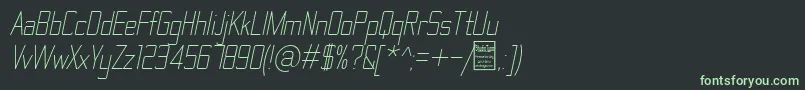 fuente ThematicLightItalicDemo – Fuentes Verdes Sobre Fondo Negro
