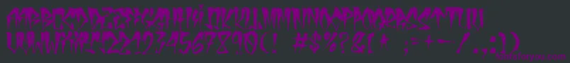 UrbanDecay-Schriftart – Violette Schriften auf schwarzem Hintergrund