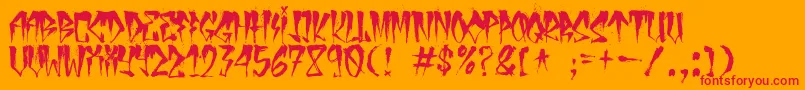 UrbanDecay Font – Red Fonts on Orange Background