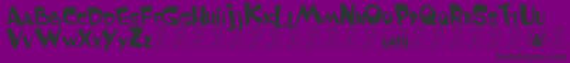 GarfieldTheCat Font – Black Fonts on Purple Background