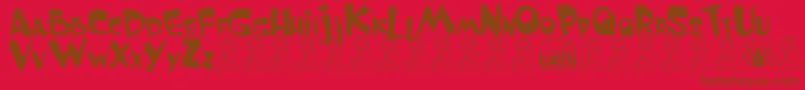 GarfieldTheCat Font – Brown Fonts on Red Background