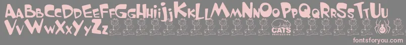 GarfieldTheCat Font – Pink Fonts on Gray Background
