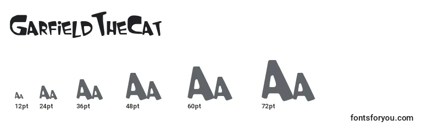 Размеры шрифта GarfieldTheCat