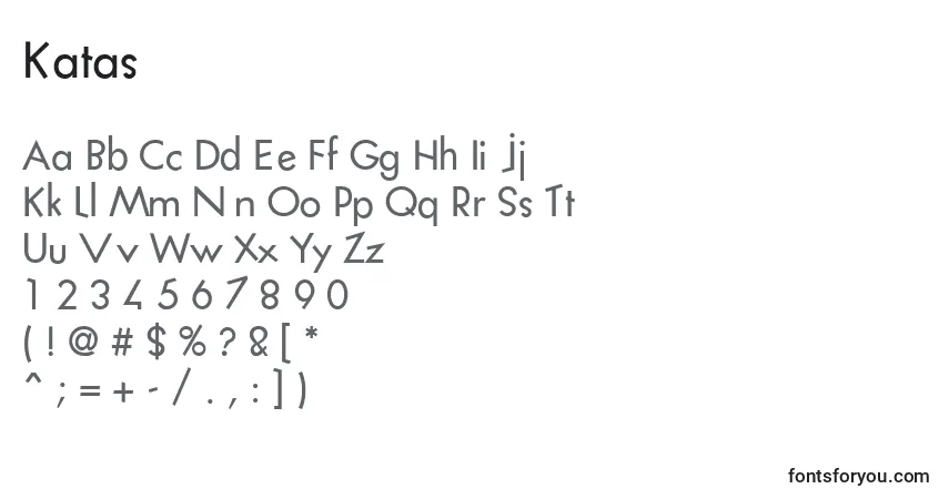 Fuente Katas - alfabeto, números, caracteres especiales
