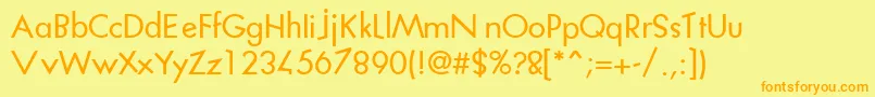 Katas Font – Orange Fonts on Yellow Background