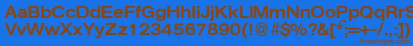 AgentextmeddbNormal Font – Brown Fonts on Blue Background