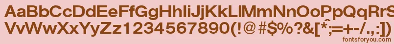 AgentextmeddbNormal Font – Brown Fonts on Pink Background