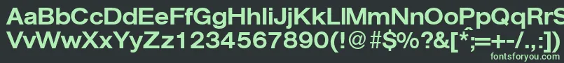 AgentextmeddbNormal Font – Green Fonts on Black Background