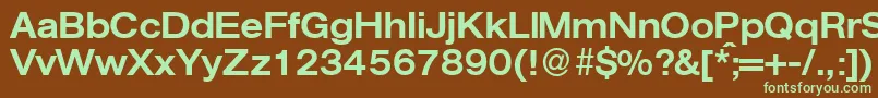 Шрифт AgentextmeddbNormal – зелёные шрифты на коричневом фоне