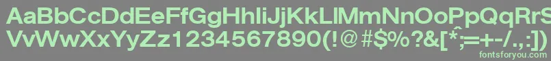AgentextmeddbNormal Font – Green Fonts on Gray Background