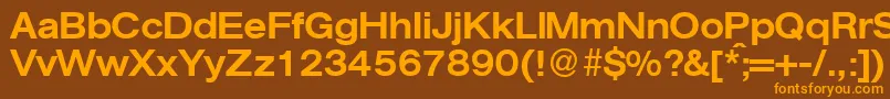 AgentextmeddbNormal Font – Orange Fonts on Brown Background
