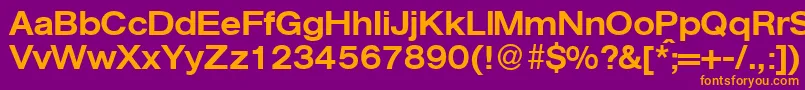 AgentextmeddbNormal Font – Orange Fonts on Purple Background