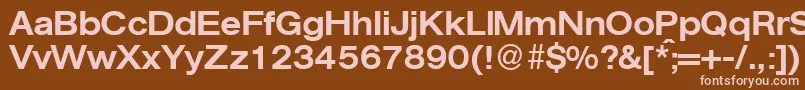 AgentextmeddbNormal Font – Pink Fonts on Brown Background