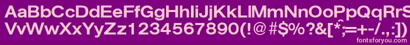 AgentextmeddbNormal Font – Pink Fonts on Purple Background
