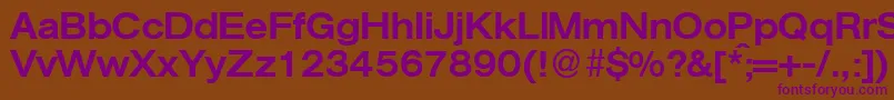 AgentextmeddbNormal Font – Purple Fonts on Brown Background