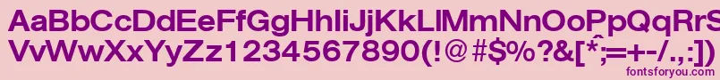 AgentextmeddbNormal Font – Purple Fonts on Pink Background