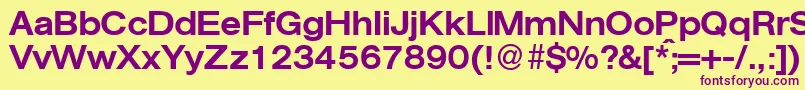 AgentextmeddbNormal Font – Purple Fonts on Yellow Background