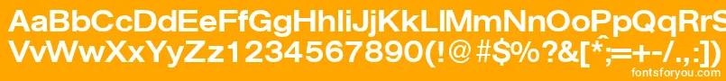 AgentextmeddbNormal Font – White Fonts on Orange Background