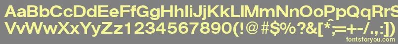AgentextmeddbNormal Font – Yellow Fonts on Gray Background