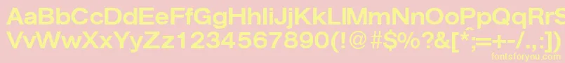 AgentextmeddbNormal Font – Yellow Fonts on Pink Background