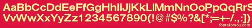 AgentextmeddbNormal Font – Yellow Fonts on Red Background