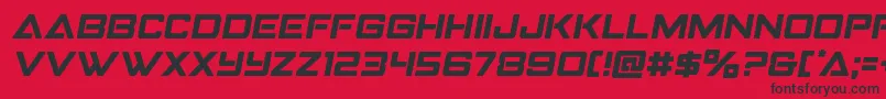 Strikefightersemital Font – Black Fonts on Red Background