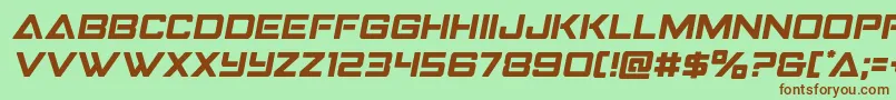 Strikefightersemital Font – Brown Fonts on Green Background