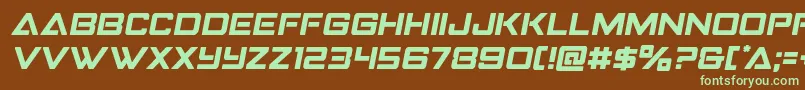 Strikefightersemital Font – Green Fonts on Brown Background