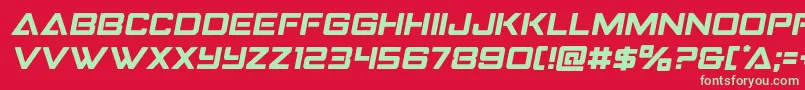 Strikefightersemital Font – Green Fonts on Red Background