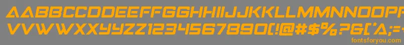 Strikefightersemital Font – Orange Fonts on Gray Background
