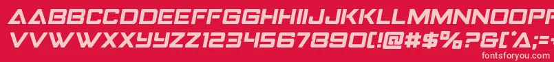 Strikefightersemital Font – Pink Fonts on Red Background
