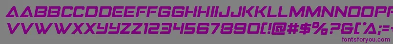 Strikefightersemital-Schriftart – Violette Schriften auf grauem Hintergrund