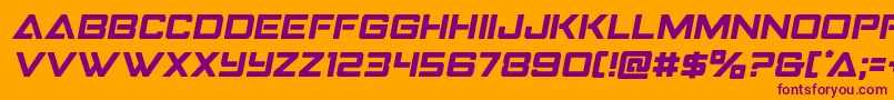 Strikefightersemital Font – Purple Fonts on Orange Background