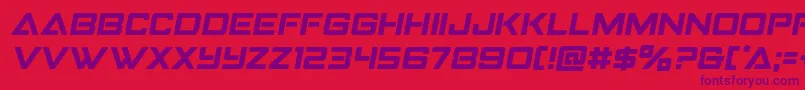 Strikefightersemital Font – Purple Fonts on Red Background