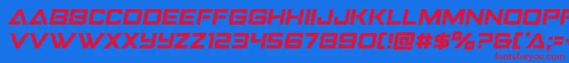 Шрифт Strikefightersemital – красные шрифты на синем фоне