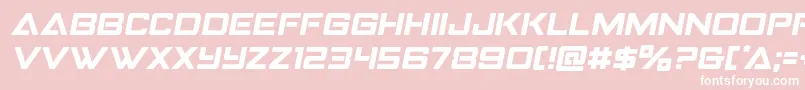 Strikefightersemital Font – White Fonts on Pink Background