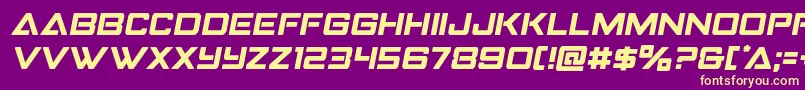 Strikefightersemital Font – Yellow Fonts on Purple Background