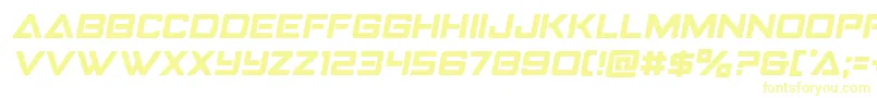 フォントStrikefightersemital – 黄色のフォント