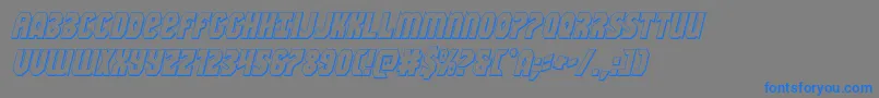 Warnation3Dital Font – Blue Fonts on Gray Background