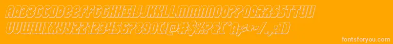 Warnation3Dital Font – Pink Fonts on Orange Background