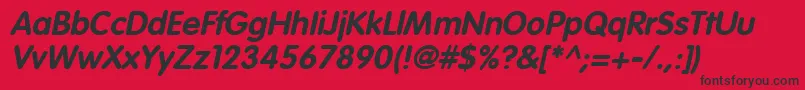 BalloonBoldOblique Font – Black Fonts on Red Background