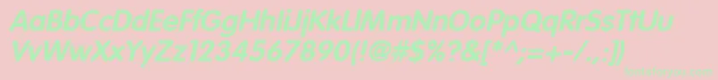 BalloonBoldOblique Font – Green Fonts on Pink Background