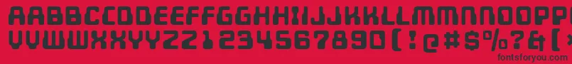 Unicephalon Font – Black Fonts on Red Background