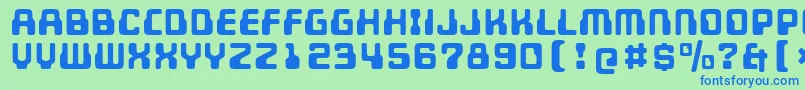 Unicephalon Font – Blue Fonts on Green Background