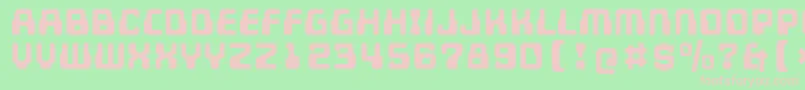 Unicephalon Font – Pink Fonts on Green Background