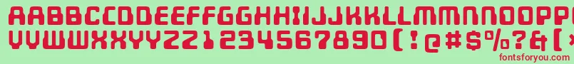 Unicephalon Font – Red Fonts on Green Background