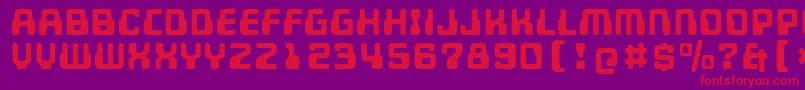 Unicephalon Font – Red Fonts on Purple Background