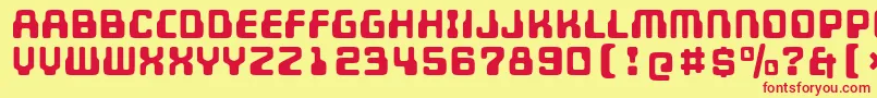 Unicephalon Font – Red Fonts on Yellow Background