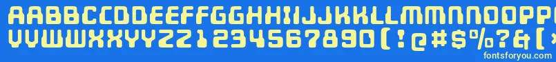 Unicephalon Font – Yellow Fonts on Blue Background