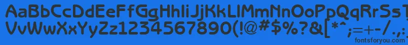 Шрифт BertholdRegular – чёрные шрифты на синем фоне